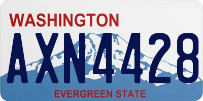 WA license plate AXN4428