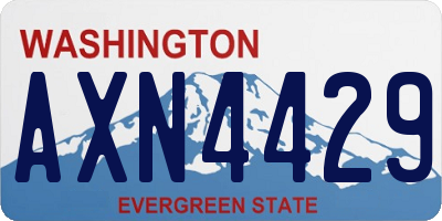 WA license plate AXN4429