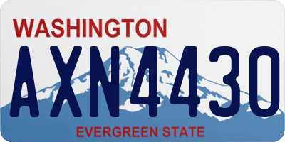 WA license plate AXN4430