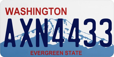WA license plate AXN4433