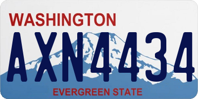 WA license plate AXN4434