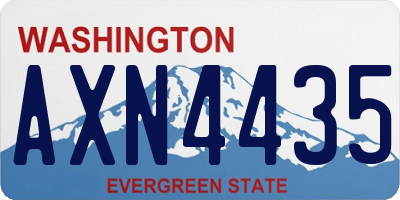 WA license plate AXN4435