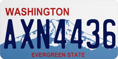 WA license plate AXN4436