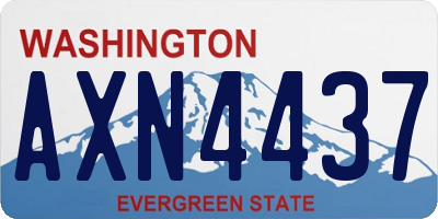 WA license plate AXN4437