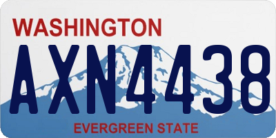 WA license plate AXN4438