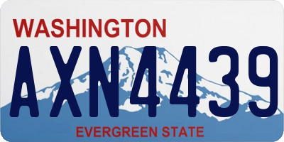 WA license plate AXN4439