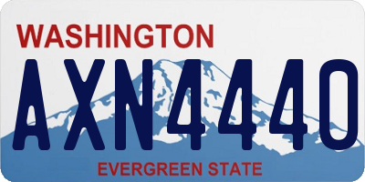 WA license plate AXN4440