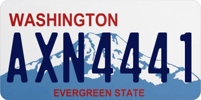 WA license plate AXN4441