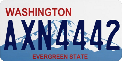WA license plate AXN4442