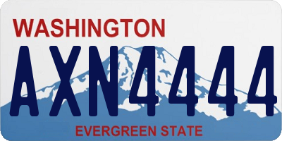 WA license plate AXN4444