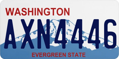 WA license plate AXN4446