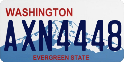 WA license plate AXN4448