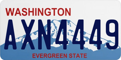 WA license plate AXN4449