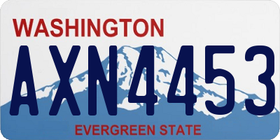 WA license plate AXN4453