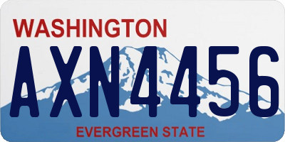WA license plate AXN4456