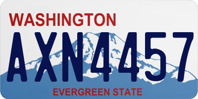 WA license plate AXN4457