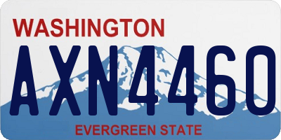 WA license plate AXN4460