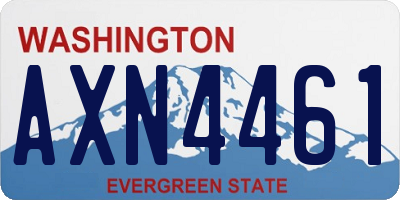 WA license plate AXN4461