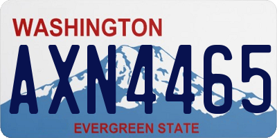 WA license plate AXN4465