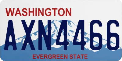 WA license plate AXN4466
