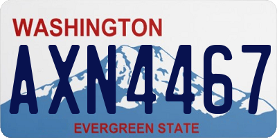 WA license plate AXN4467