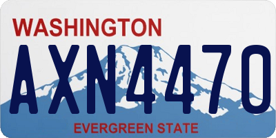 WA license plate AXN4470