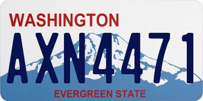 WA license plate AXN4471