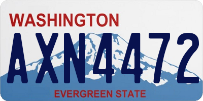 WA license plate AXN4472