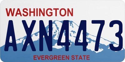 WA license plate AXN4473