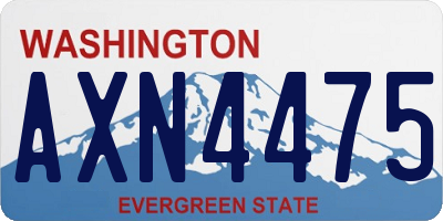 WA license plate AXN4475
