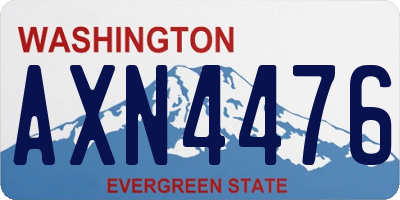 WA license plate AXN4476