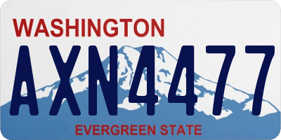 WA license plate AXN4477