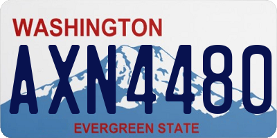 WA license plate AXN4480