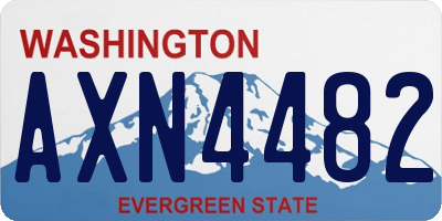 WA license plate AXN4482