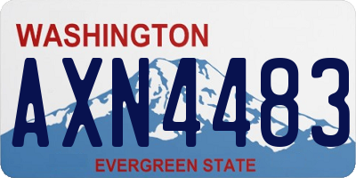 WA license plate AXN4483