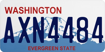 WA license plate AXN4484