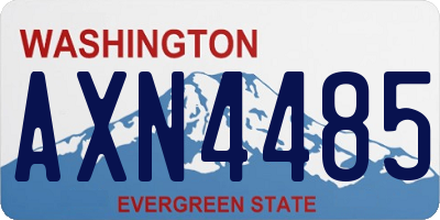 WA license plate AXN4485
