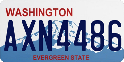 WA license plate AXN4486