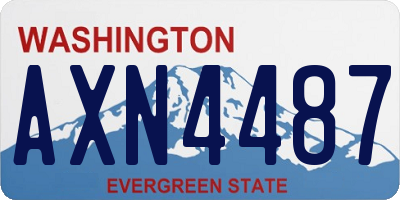 WA license plate AXN4487