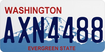 WA license plate AXN4488