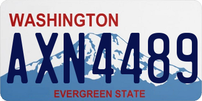 WA license plate AXN4489