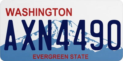 WA license plate AXN4490