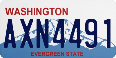 WA license plate AXN4491