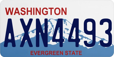 WA license plate AXN4493