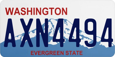 WA license plate AXN4494