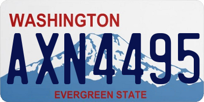 WA license plate AXN4495