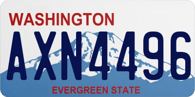 WA license plate AXN4496
