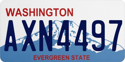 WA license plate AXN4497