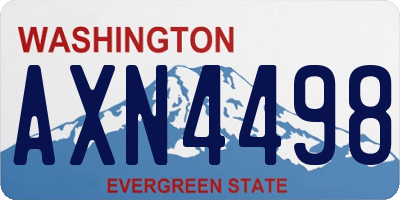 WA license plate AXN4498