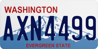 WA license plate AXN4499